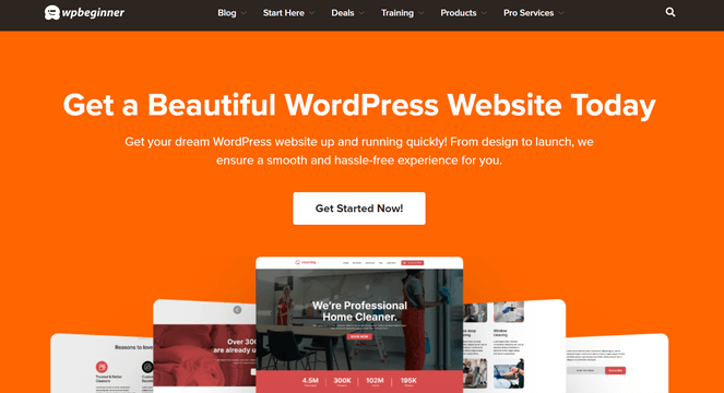 WPBeginner WordPress website design services