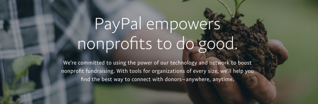 paypal fundraising page.